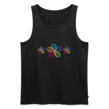 Austern Retro Kunst Muschel - Männer Premium Bio Tank Top - Schwarz - Vorne - AI Model Male 178 light (178cm)