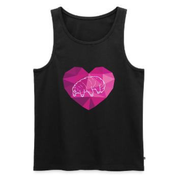 Tardigrade Heart - Men's Premium Organic Tank Top - black - Front - AI Model Male 178 light (178cm)