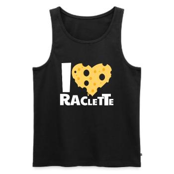 I Love Raclette Cheese - Men's Premium Organic Tank Top - black - Front - Michal (187cm)