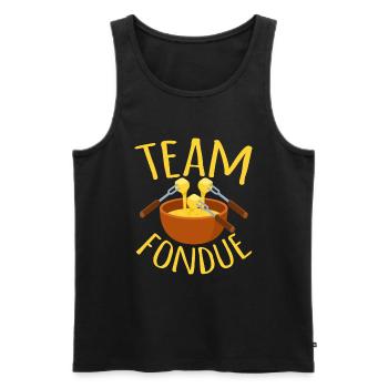 Team Fondue Käsefondue Weihnachtsessen - Männer Premium Bio Tank Top - Schwarz - Vorne - AI Model Male 178 light (178cm)