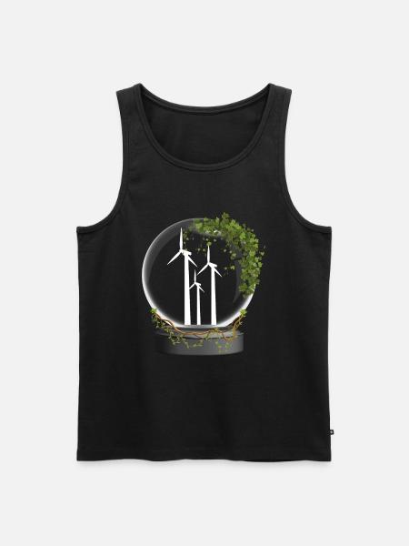 Windpower Glaskugel Wind Windenergie - Männer Premium Bio Tank Top - Schwarz