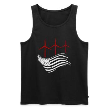 Wind Power America Wind Wind Energy - Men's Premium Organic Tank Top - black - Front - AI Model Male 178 light (178cm)