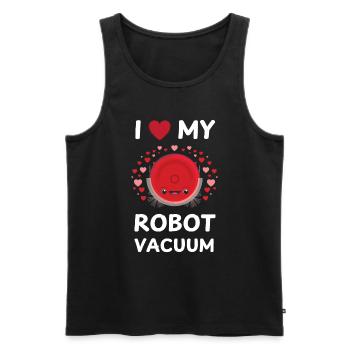 I Love My Saugroboter Saugerroboter - Männer Premium Bio Tank Top - Schwarz - Vorne - AI Model Male 178 light (178cm)