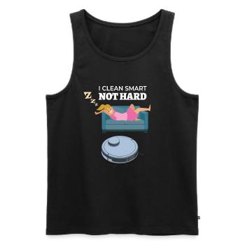 I Clean Smart Saugroboter Saugerroboter - Männer Premium Bio Tank Top - Schwarz - Vorne - AI Model Male 178 light (178cm)