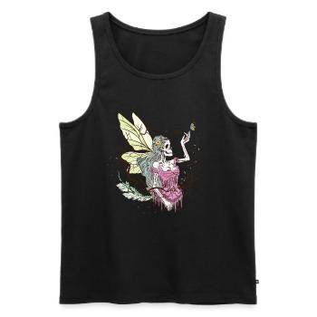 Skelett Fairycore Schmetterling Fantasy - Männer Premium Bio Tank Top - Schwarz - Vorne - AI Model Male 178 light (178cm)