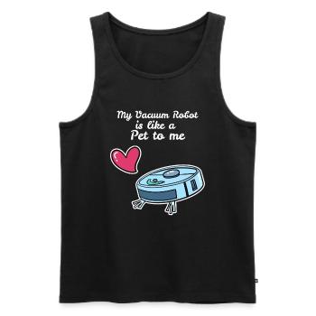 Like A Pet Saugroboter Staubsauger - Männer Premium Bio Tank Top - Schwarz - Vorne - AI Model Male 178 light (178cm)