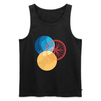 Triathlon Design Athletes Athletes - Men's Premium Organic Tank Top - black - Front - Michal (187cm)