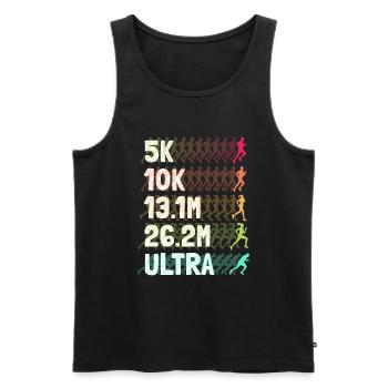 Ultramarathon Marathon Runner Running - Men's Premium Organic Tank Top - black - Front - Michal (187cm)