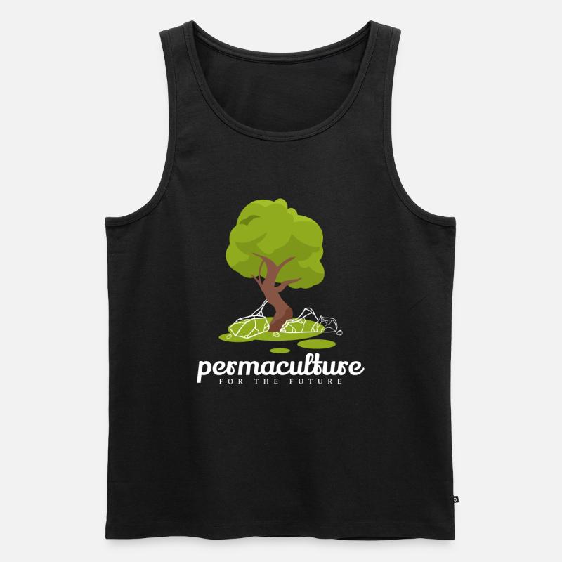 Permakultur For The Future - Männer Premium Bio Tank Top - Schwarz