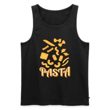 Pasta Spaghetti Nudel Essen Italien - Männer Premium Bio Tank Top - Schwarz - Vorne - Michal (187cm)