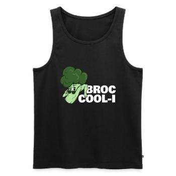 Broc Cool-I Brokkoli Gesundes Gemüse - Männer Premium Bio Tank Top - Schwarz - Vorne - Michal (187cm)