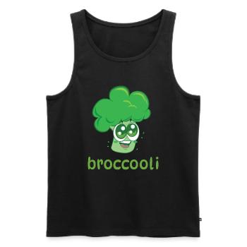 Broccooli Brokkoli Gesundes Gemüse - Männer Premium Bio Tank Top - Schwarz - Vorne - Michal (187cm)