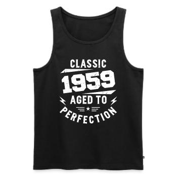1959 Classic 1959 Vintage 1959 Geburtstagsgeschenk - Männer Premium Bio Tank Top - Schwarz - Vorne - AI Model Male 178 light (178cm)