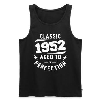 1952 Classic 1952 Jahrgang 1952 Geburtstagsgeschenk - Männer Premium Bio Tank Top - Schwarz - Vorne - Michal (187cm)