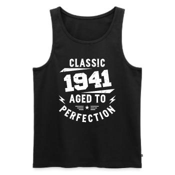 1941 Classic 1941 Vintage 1941 Birthday Gift - Men's Premium Organic Tank Top - black - Front - Michal (187cm)