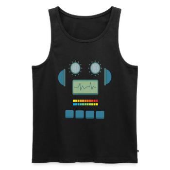 Robot Costume Robotics Technology - Men's Premium Organic Tank Top - black - Front - Michal (187cm)