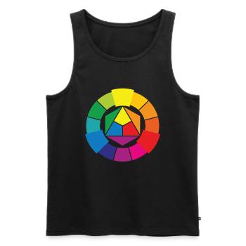 Color Wheel Artist Creative Colors Art - Men's Premium Organic Tank Top - black - Front - AI Model Male 178 light (178cm)