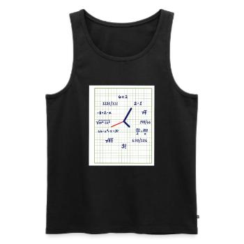 Uhr Mathematik Mit Kreativen Formeln - Männer Premium Bio Tank Top - Schwarz - Vorne - Michal (187cm)