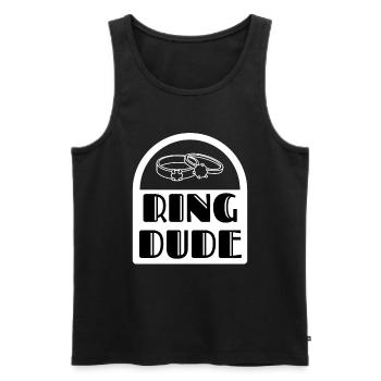 Ring Dude Ring Bearer Wedding Wedding - Men's Premium Organic Tank Top - black - Front - AI Model Male 178 light (178cm)