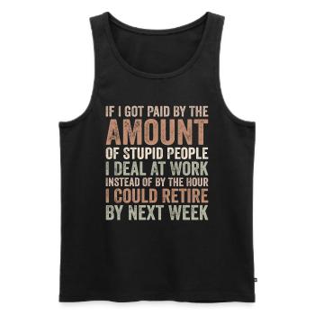 Wir haben keine politischen Meinungsverschiedenheiten mehr - Männer Premium Bio Tank Top - Schwarz - Vorne - Michal (187cm)