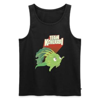 Équipe de chou-rave Légumes Vegan - Débardeur bio Premium Homme - noir - Devant - Michal (187cm)