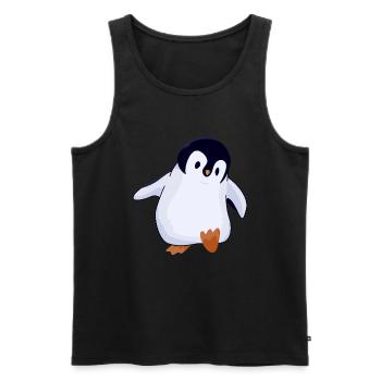 Pingouin mignon - Débardeur bio Premium Homme - noir - Devant - Michal (187cm)