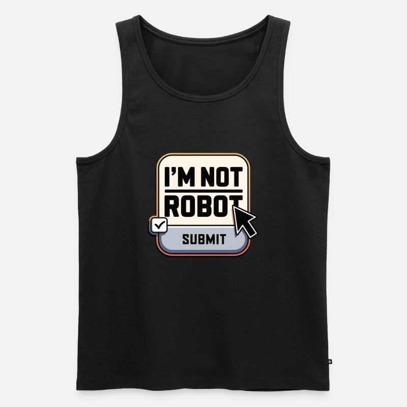 Captcha I'm Not Robot - Männer Premium Bio Tank Top - Schwarz