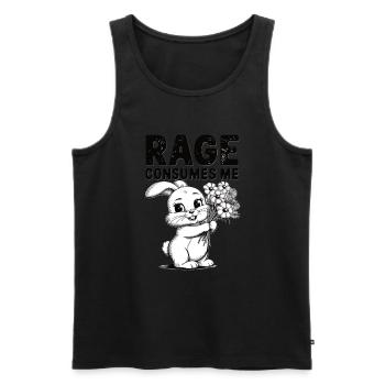 Rage Consumes Me Kaninchen - Männer Premium Bio Tank Top - Schwarz - Vorne - AI Model Male 178 light (178cm)