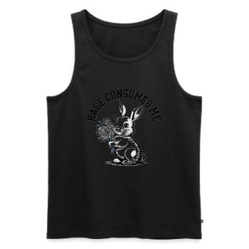 Rage Consumes Me Kaninchen - Männer Premium Bio Tank Top - Schwarz - Vorne - AI Model Male 178 light (178cm)