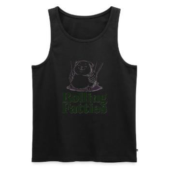 Dicke hund Fette hund Rolling Fatties - Männer Premium Bio Tank Top - Schwarz - Vorne - AI Model Male 178 light (178cm)