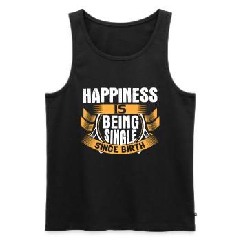 Single Zu Haben Beziehungsstatus Geschenk - Männer Premium Bio Tank Top - Schwarz - Vorne - Michal (187cm)