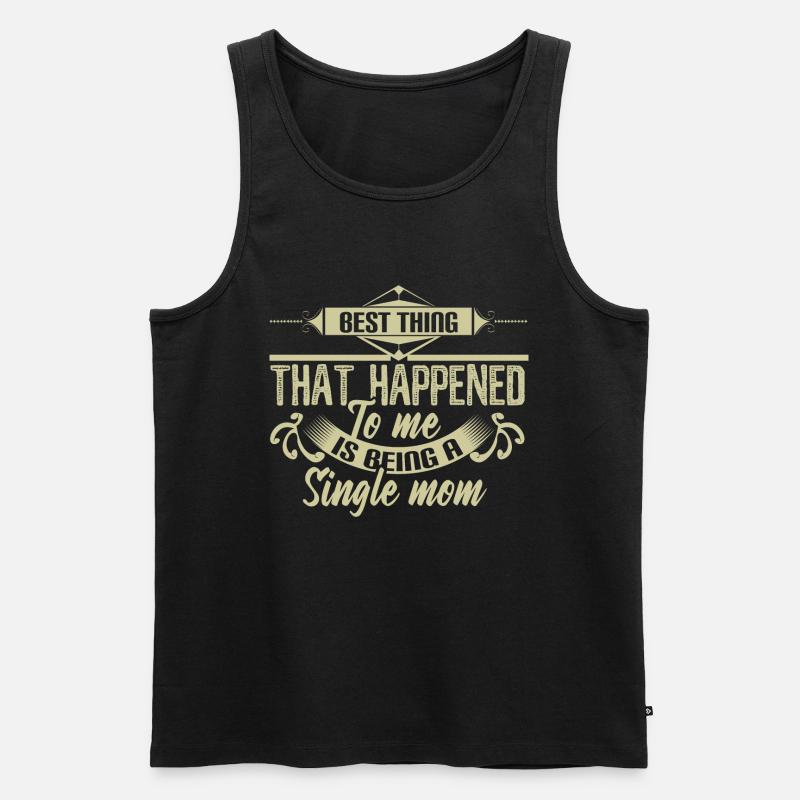 Alleinerziehende Mutter Mama Geschenkidee - Männer Premium Bio Tank Top - Schwarz