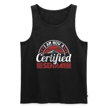 Japan Geisha Origin Gift - Men's Premium Organic Tank Top - black - Front - Michal (187cm)