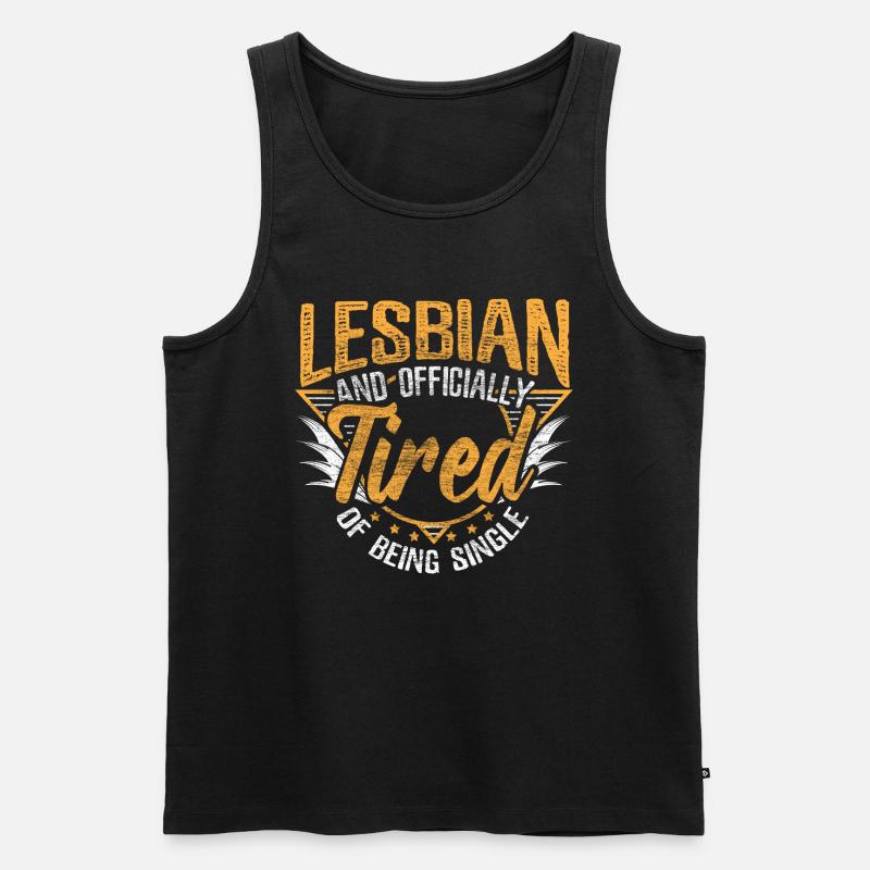Lesbisch Single LGBT Geschenkidee - Männer Premium Bio Tank Top - Schwarz