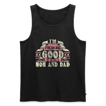Single Mom Mommy Respect - Men's Premium Organic Tank Top - black - Front - Michal (187cm)