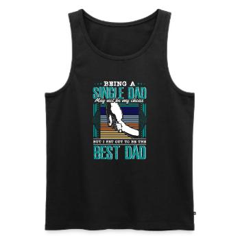 Single Father Son Children Gift Idea - Men's Premium Organic Tank Top - black - Front - Michal (187cm)