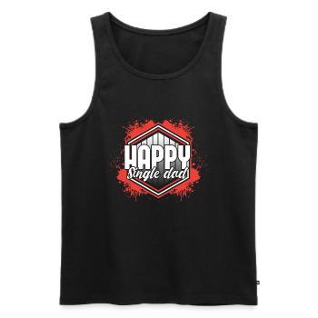 Single Father Father's Day Gift - Men's Premium Organic Tank Top - black - Front - AI Model Male 178 light (178cm)
