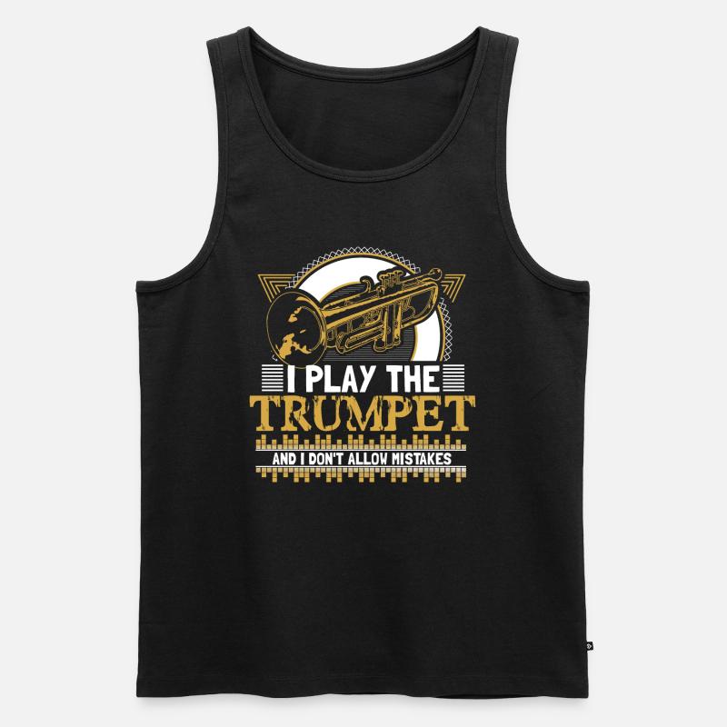 Trompete - Männer Premium Bio Tank Top - Schwarz