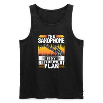 Saxophone Wind Instrument Musical Gift - Men's Premium Organic Tank Top - black - Front - AI Model Male 178 light (178cm)