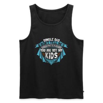 Single father family - Men's Premium Organic Tank Top - black - Front - AI Model Male 178 light (178cm)