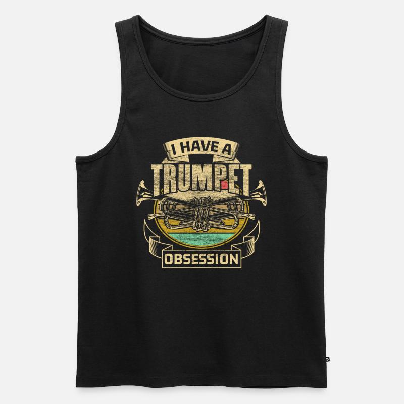 Trompete Blaskapelle Geschenkidee - Männer Premium Bio Tank Top - Schwarz