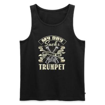 Trumpet Trumpet Player Chapel Gift Idea - Men's Premium Organic Tank Top - black - Front - AI Model Male 178 light (178cm)