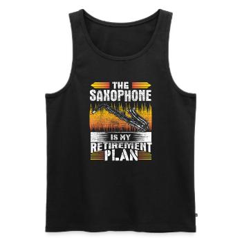 Saxophone Orchestra Cadeau Musical - Débardeur bio Premium Homme - noir - Devant - Michal (187cm)