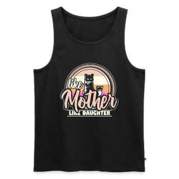 Mère Fille Cadeau de cohésion de la fête des mères - Débardeur bio Premium Homme - noir - Devant - Michal (187cm)