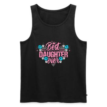 Beste Tochter Töchter Niedlich Geschenkidee - Männer Premium Bio Tank Top - Schwarz - Vorne - AI Model Male 178 light (178cm)