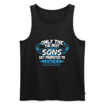 Sohn Geburtstag Geschenkidee - Männer Premium Bio Tank Top - Schwarz - Vorne - Michal (187cm)