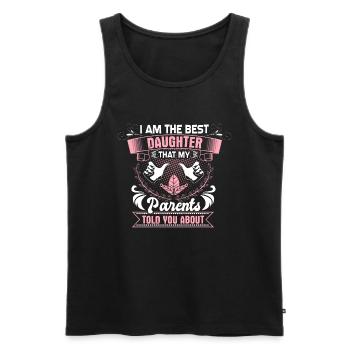 Tochter Liebe Niedlich Geschenk - Männer Premium Bio Tank Top - Schwarz - Vorne - Michal (187cm)