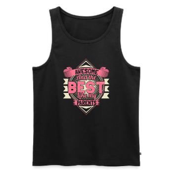 Tochter Eltern - Männer Premium Bio Tank Top - Schwarz - Vorne - Michal (187cm)
