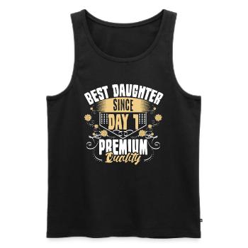 Beste Tochter Eltern Niedlich Geschenk - Männer Premium Bio Tank Top - Schwarz - Vorne - AI Model Male 178 light (178cm)