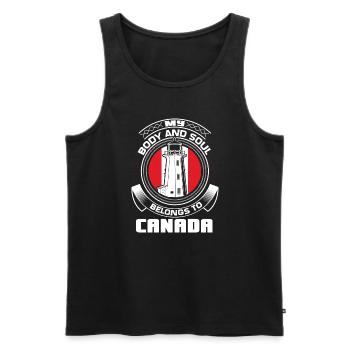 Canada Maple Flag - Men's Premium Organic Tank Top - black - Front - AI Model Male 178 light (178cm)